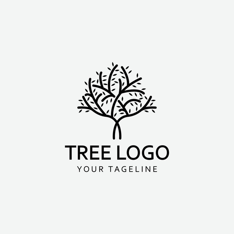 träd logotyp bilder ikon design linje konst vektor