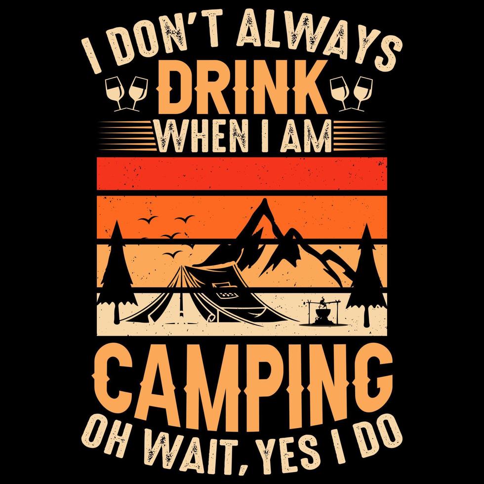 Camping t Hemd Design frei, Abenteuer t Hemd Design frei, draussen t Hemd Design, T-Shirt Design Vektor zum drucken, Camping t Hemd Design Vorlage Vektor kostenlos