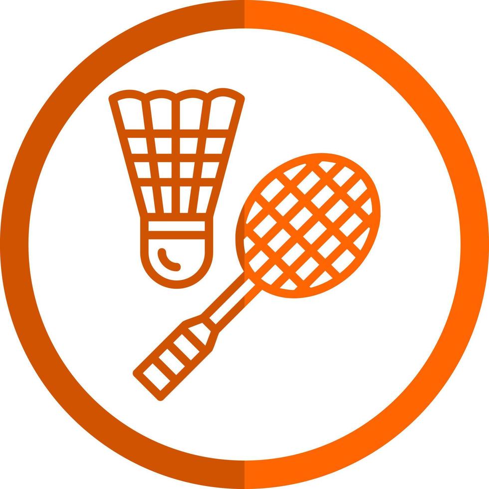 Badminton-Vektor-Icon-Design vektor