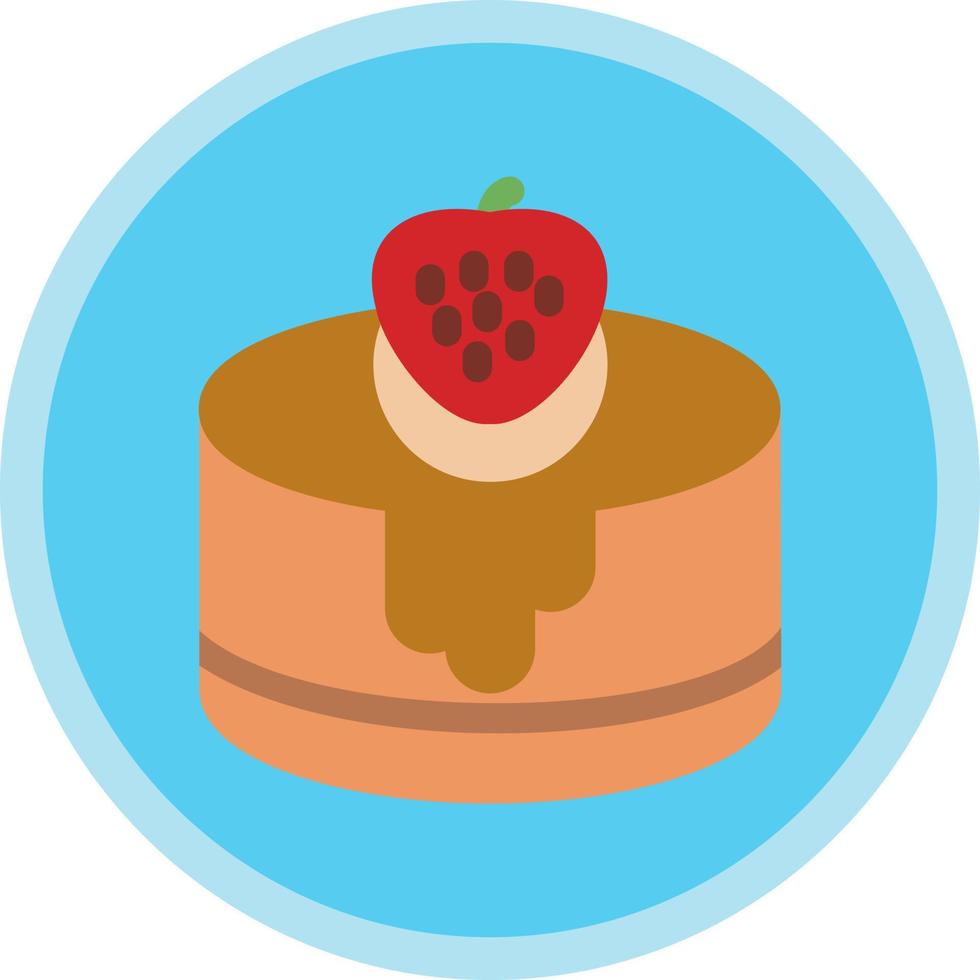 Erdbeerkuchen-Vektor-Icon-Design vektor