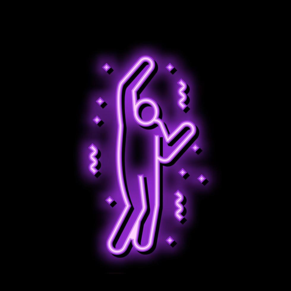 feiern Menschen Silhouette Neon- glühen Symbol Illustration vektor