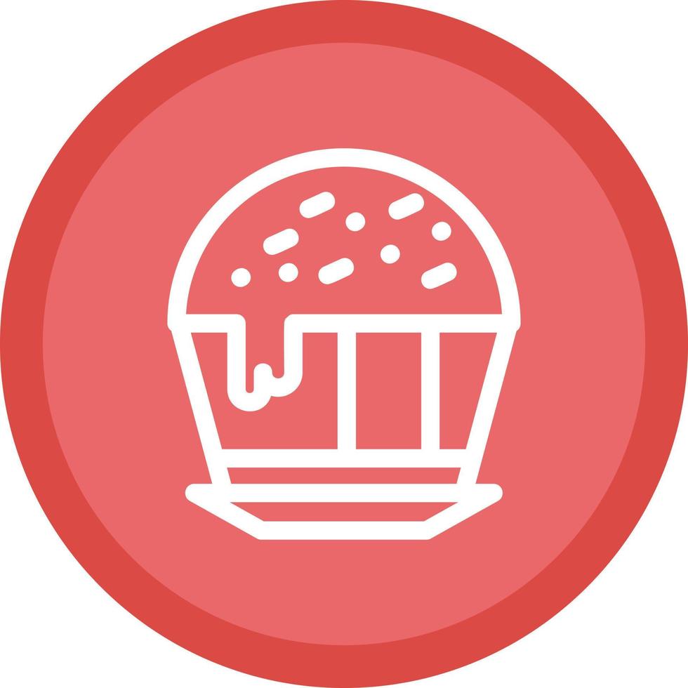 Schokoladen-Cupcake-Vektor-Icon-Design vektor