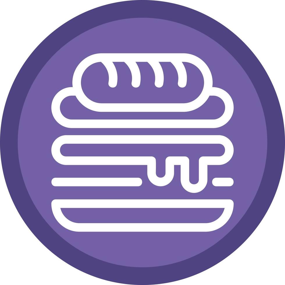 Kubanisches Sandwich-Vektor-Icon-Design vektor