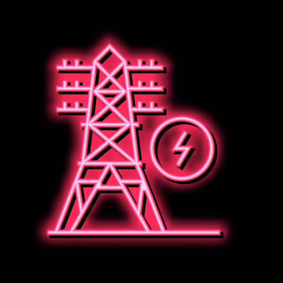 elektrischer Turm Farbsymbol Vektor flache Illustration