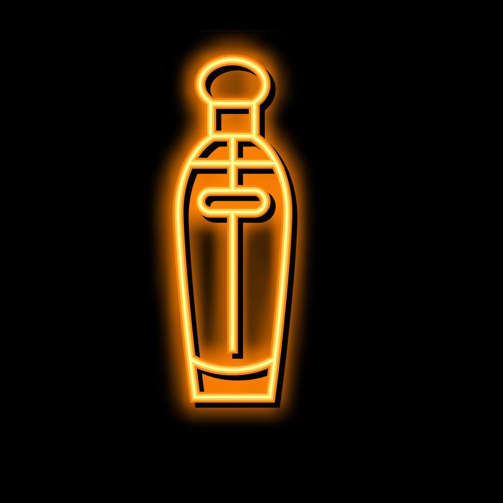 kosmetisch Duft Flasche Parfüm Neon- glühen Symbol Illustration vektor