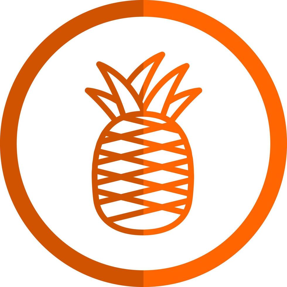 Ananas-Vektor-Icon-Design vektor