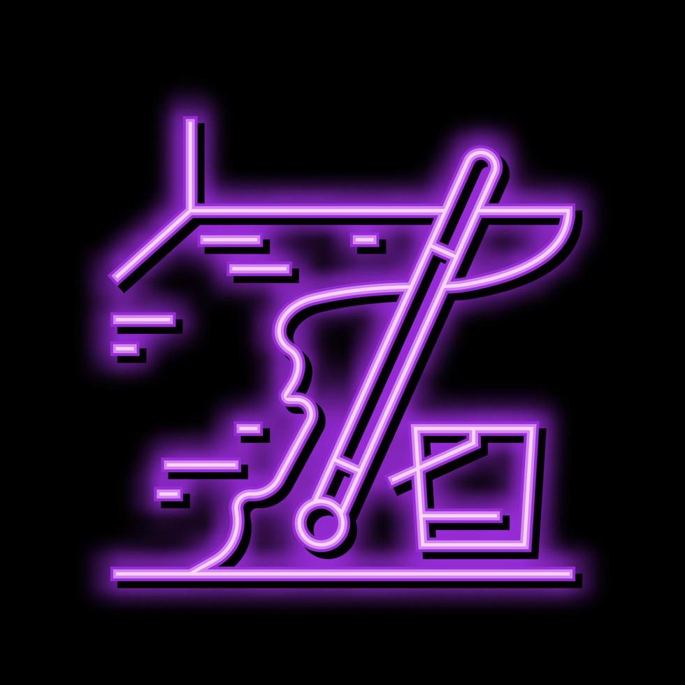 Fußboden Abdichtung Neon- glühen Symbol Illustration vektor