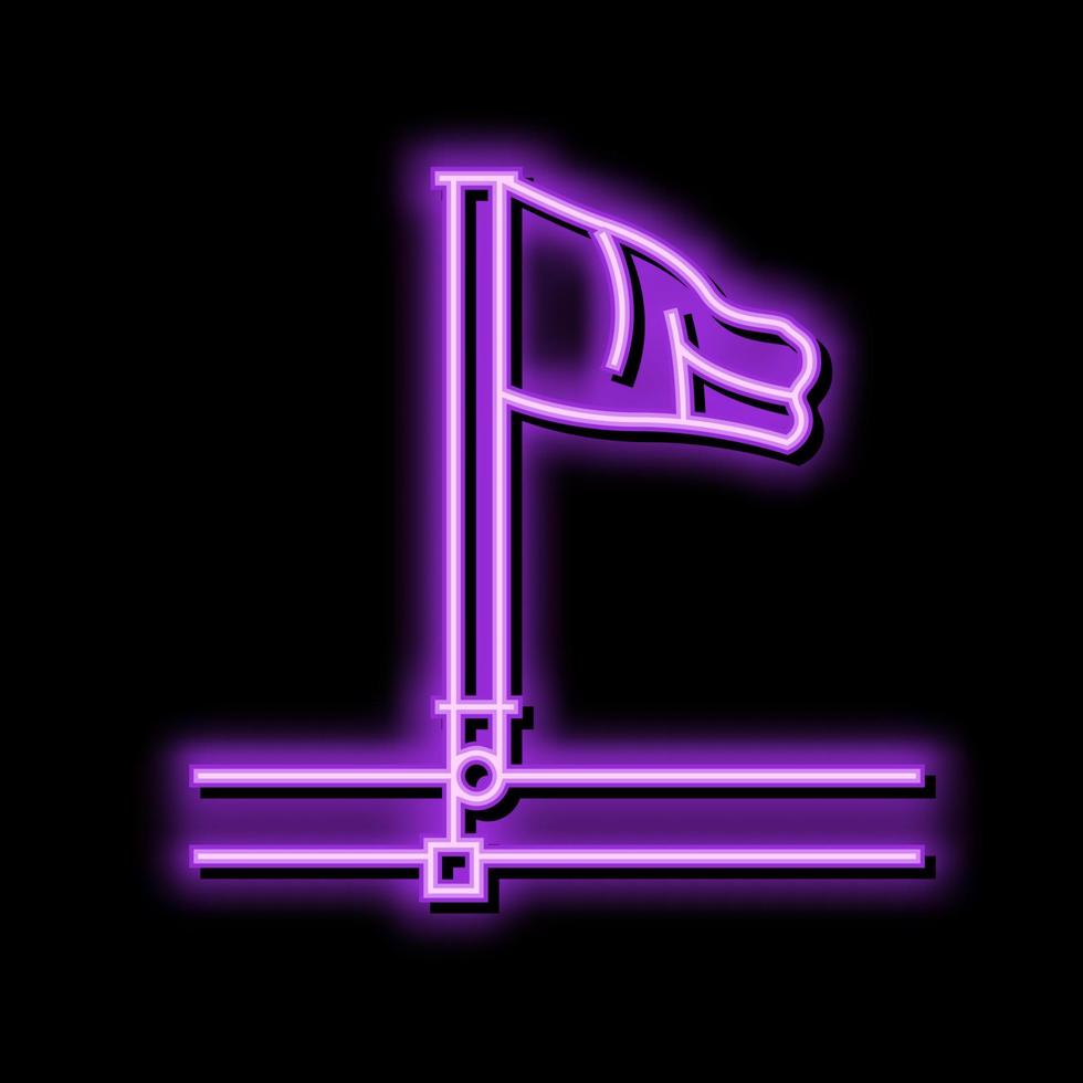 Pole Flagge Neon- glühen Symbol Illustration vektor