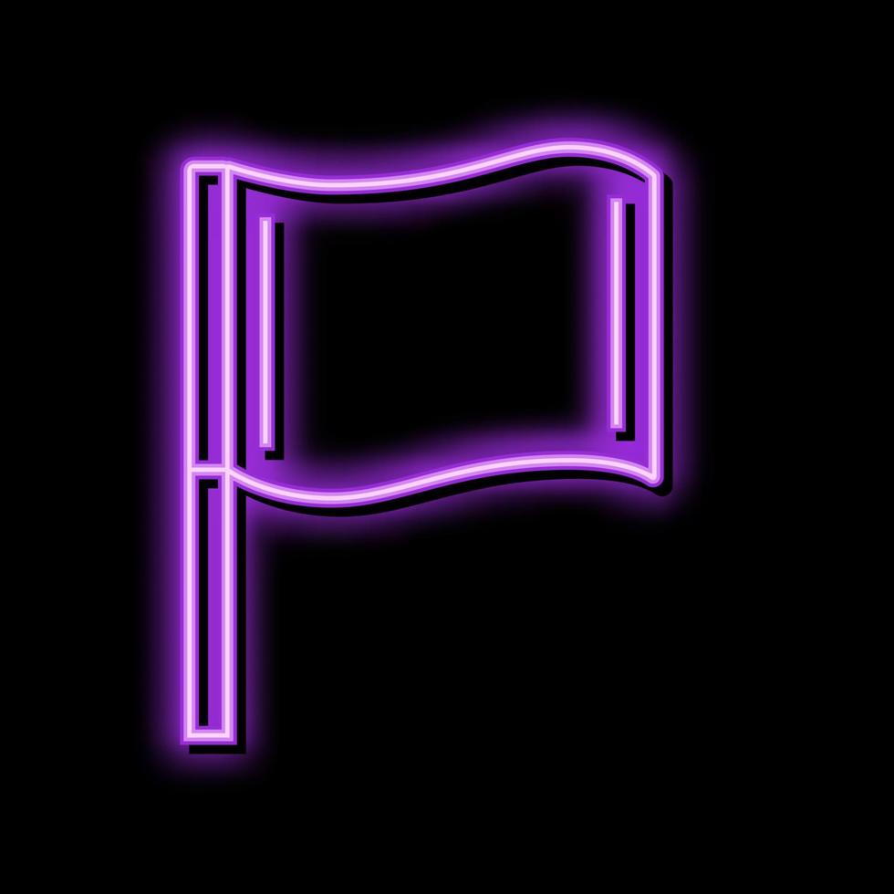 Pole Flagge Start Neon- glühen Symbol Illustration vektor