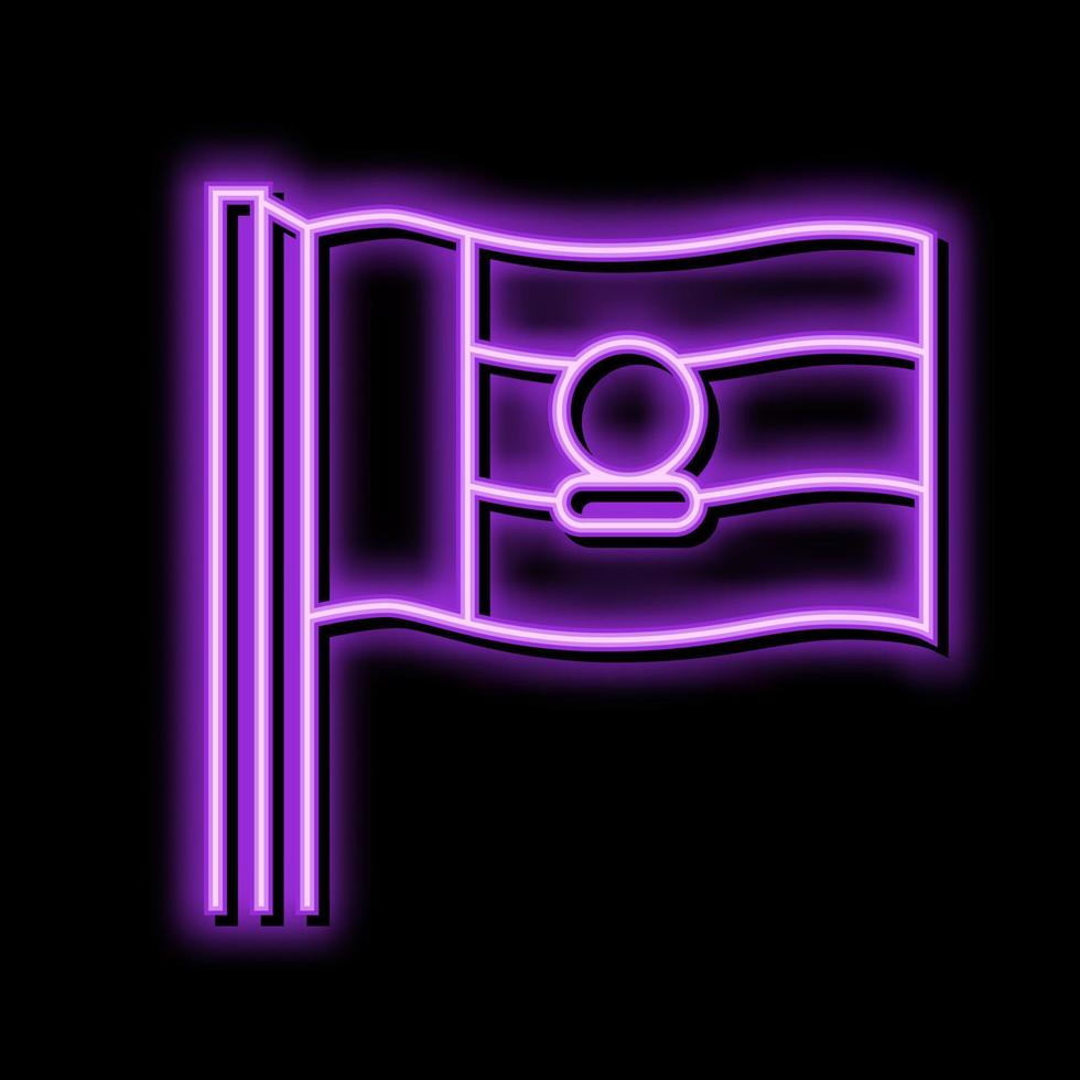 Karte Flagge Neon- glühen Symbol Illustration vektor