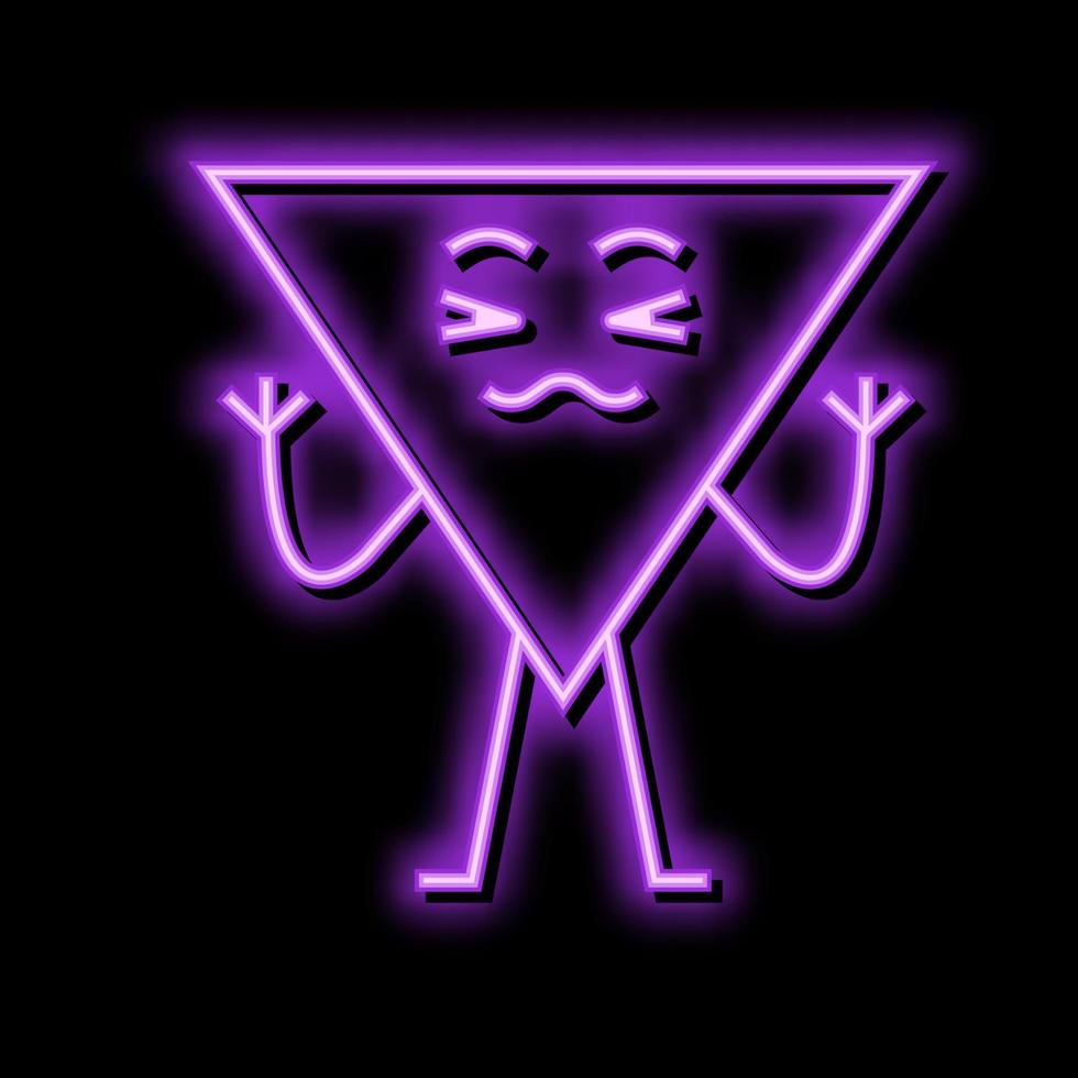 triangel geometrisk karaktär neon glöd ikon illustration vektor