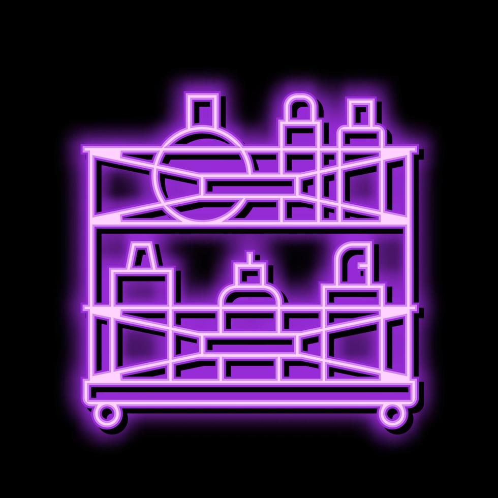 Veranstalter Parfüm kosmetisch Neon- glühen Symbol Illustration vektor