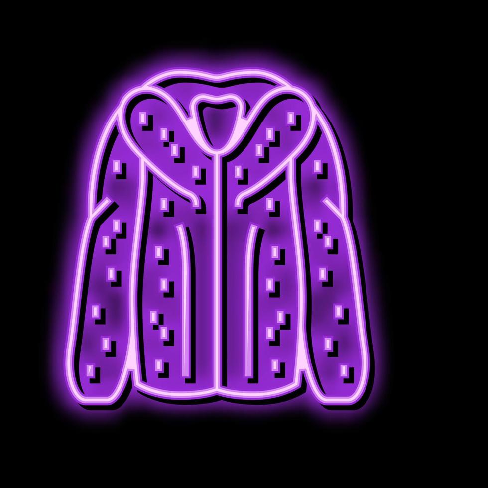 Pelzjacke Oberbekleidung weibliche Farbe Symbol Vektor Illustration