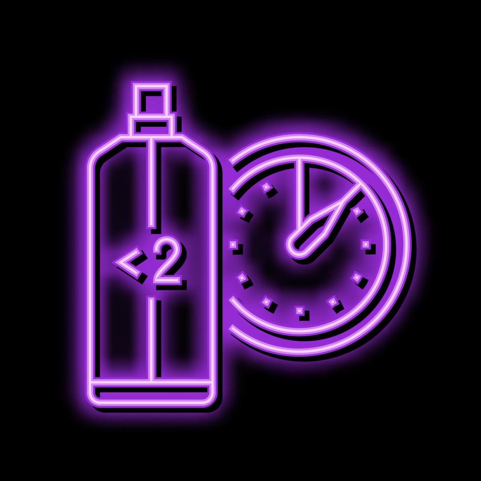 Eau fraiche Aftershave Nebel Neon- glühen Symbol Illustration vektor