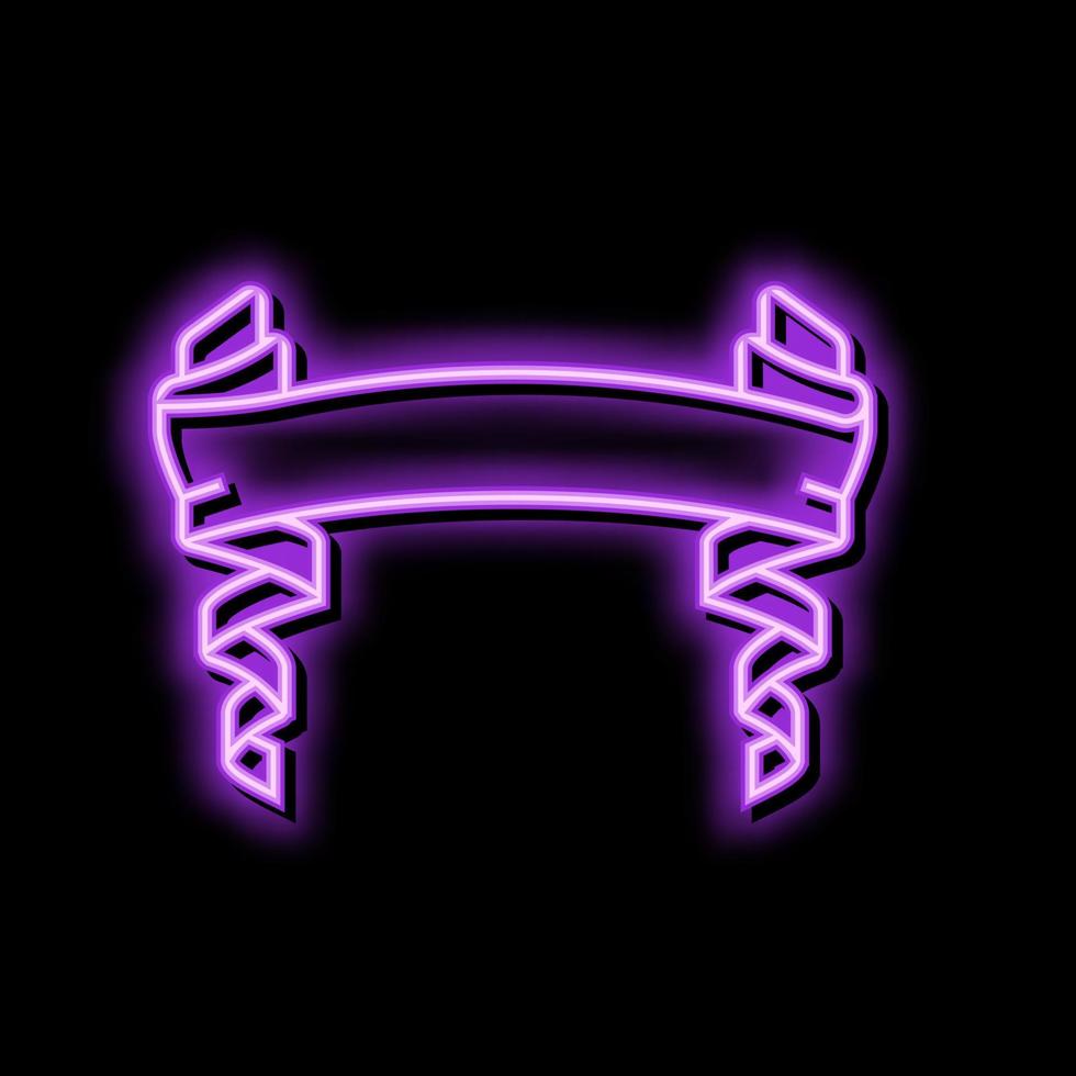 retro band baner design neon glöd ikon illustration vektor