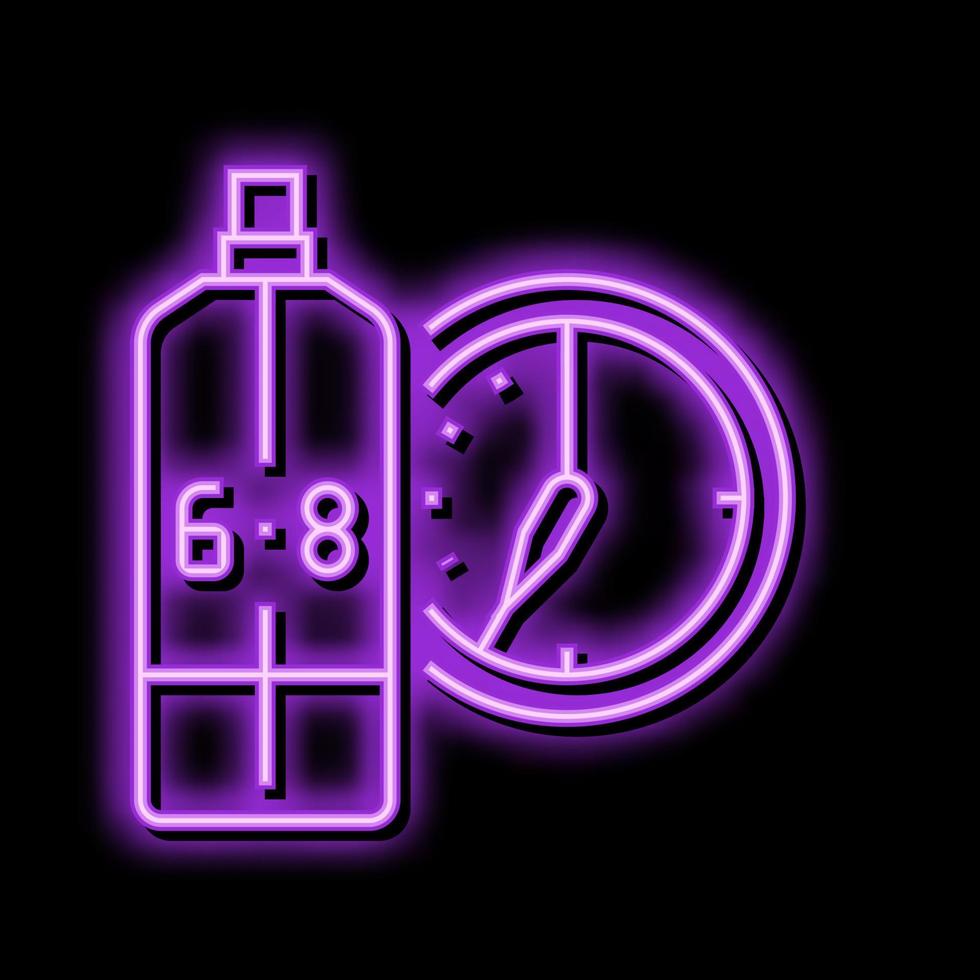 eau de parfum edp kosmetisk neon glöd ikon illustration vektor