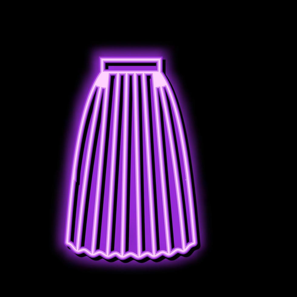 Falten- Rock Neon- glühen Symbol Illustration vektor