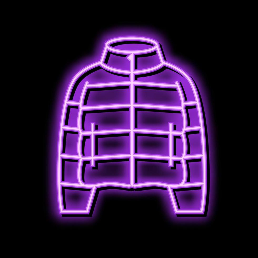 geschwollene Jacke Oberbekleidung weibliche Farbe Symbol Vektor Illustration