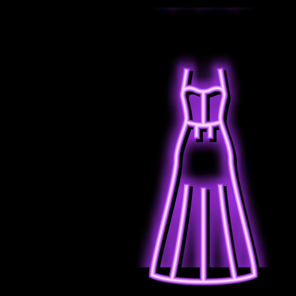 Spaghetti-Träger Brautkleid Farbe Symbol Vektor Illustration