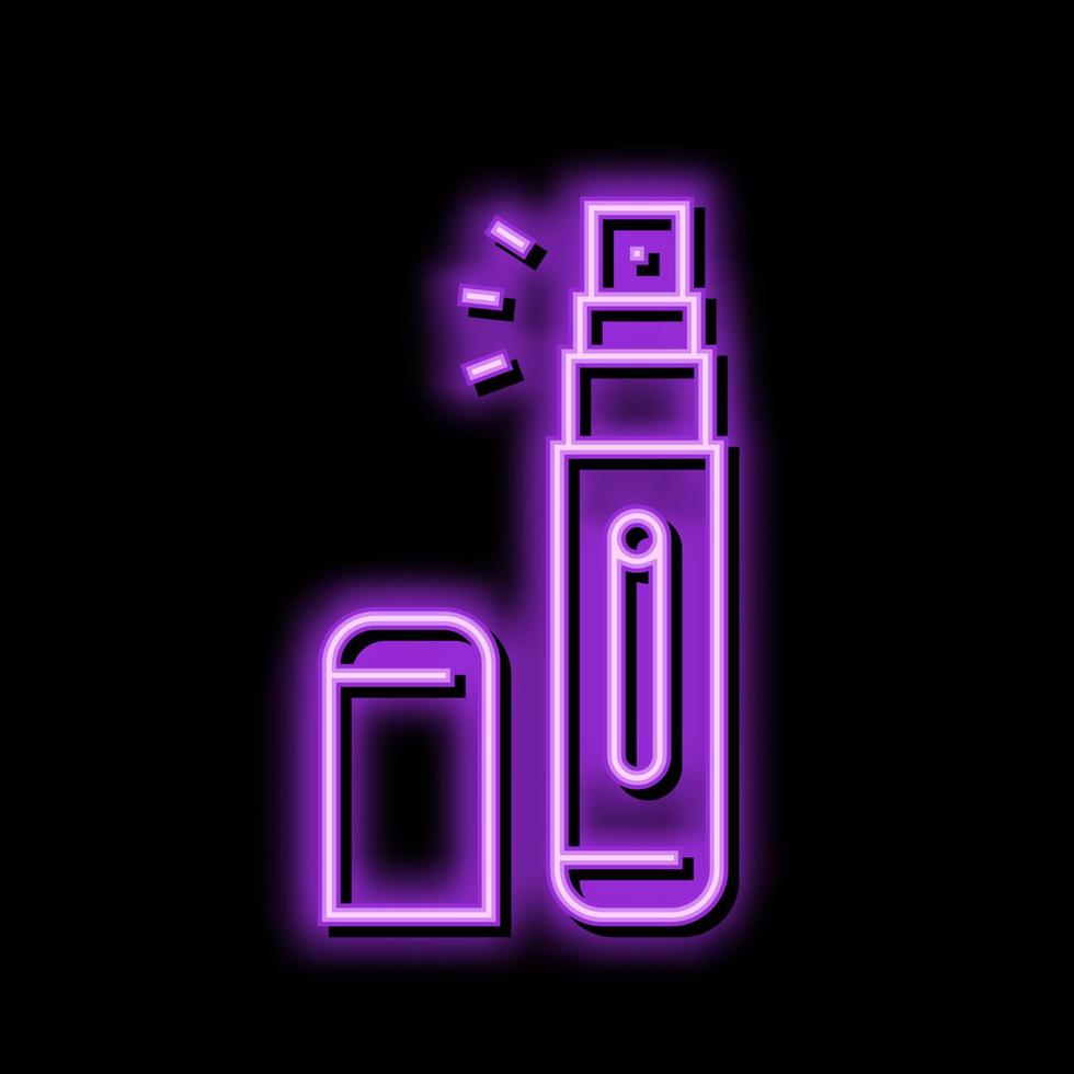 Zerstäuber Parfüm Neon- glühen Symbol Illustration vektor