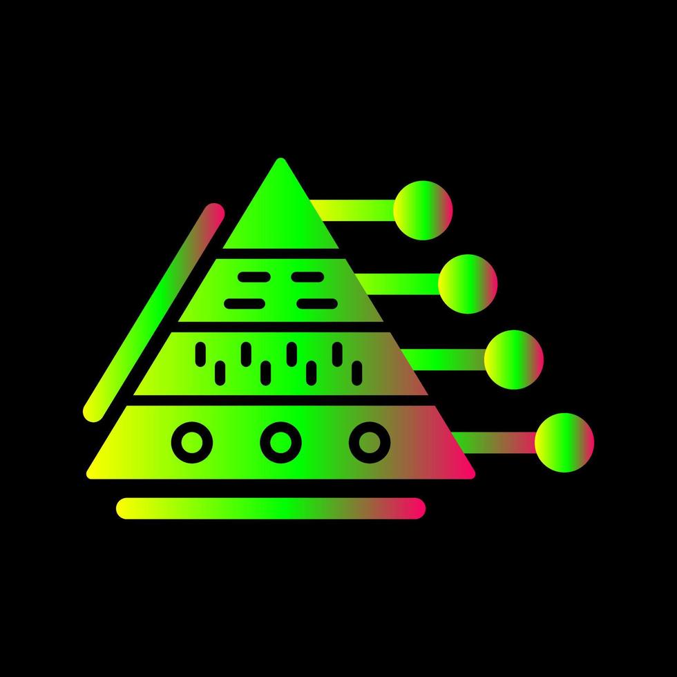 Pyramidendiagramm-Vektorsymbol vektor