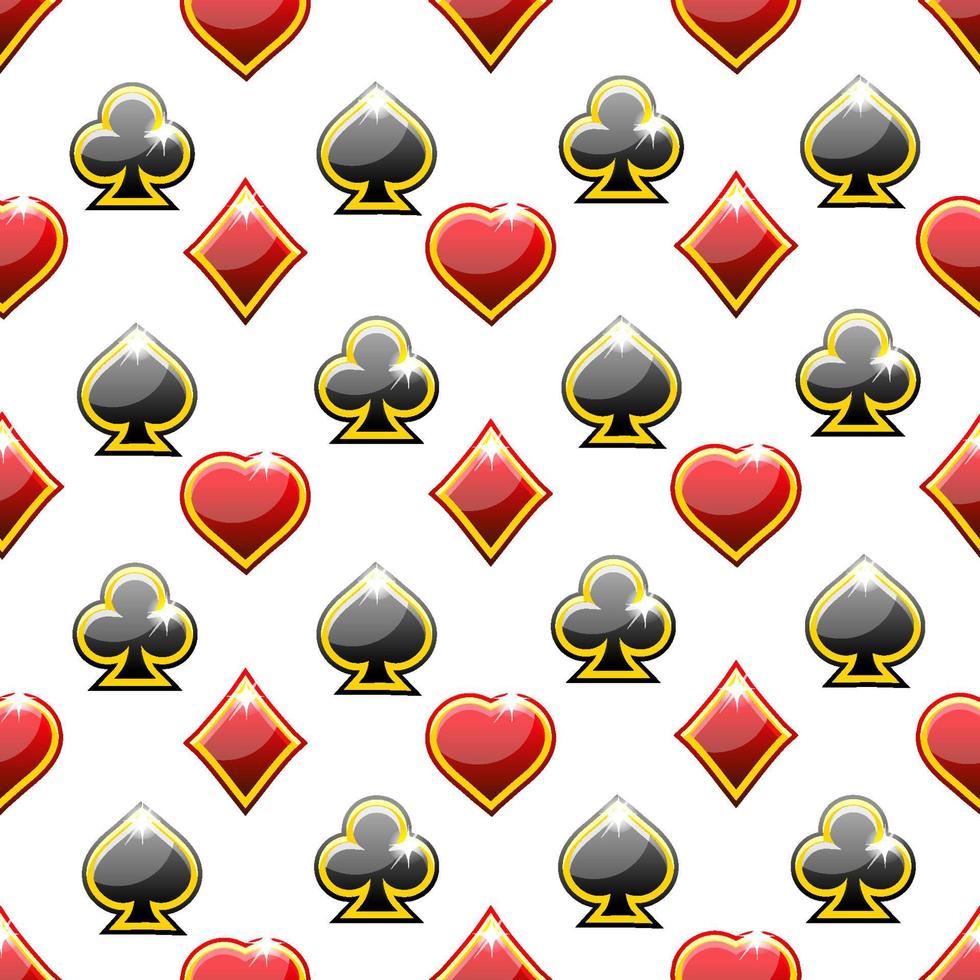 einstellen von spielen Karte Anzüge isoliert auf Weiß Hintergrund, Herz, Spaten, Verein und Diamant vektor