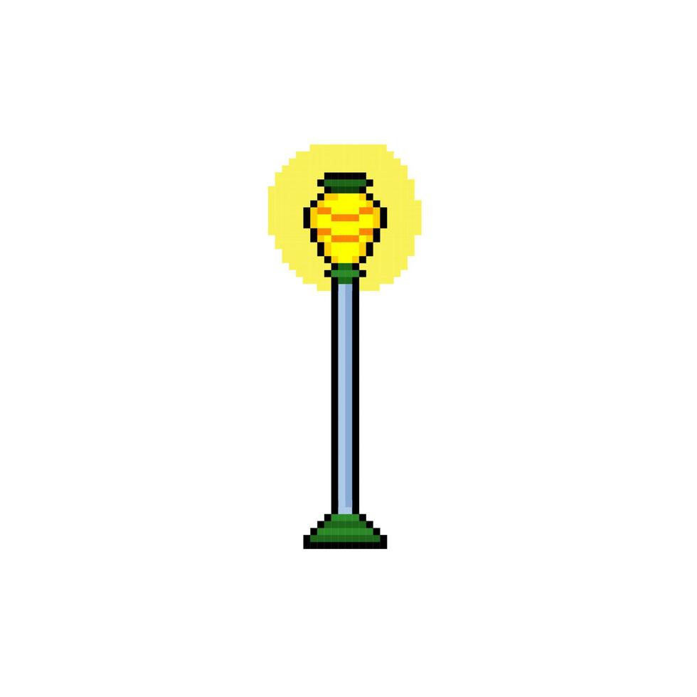 lampa Pol i pixel konst stil vektor