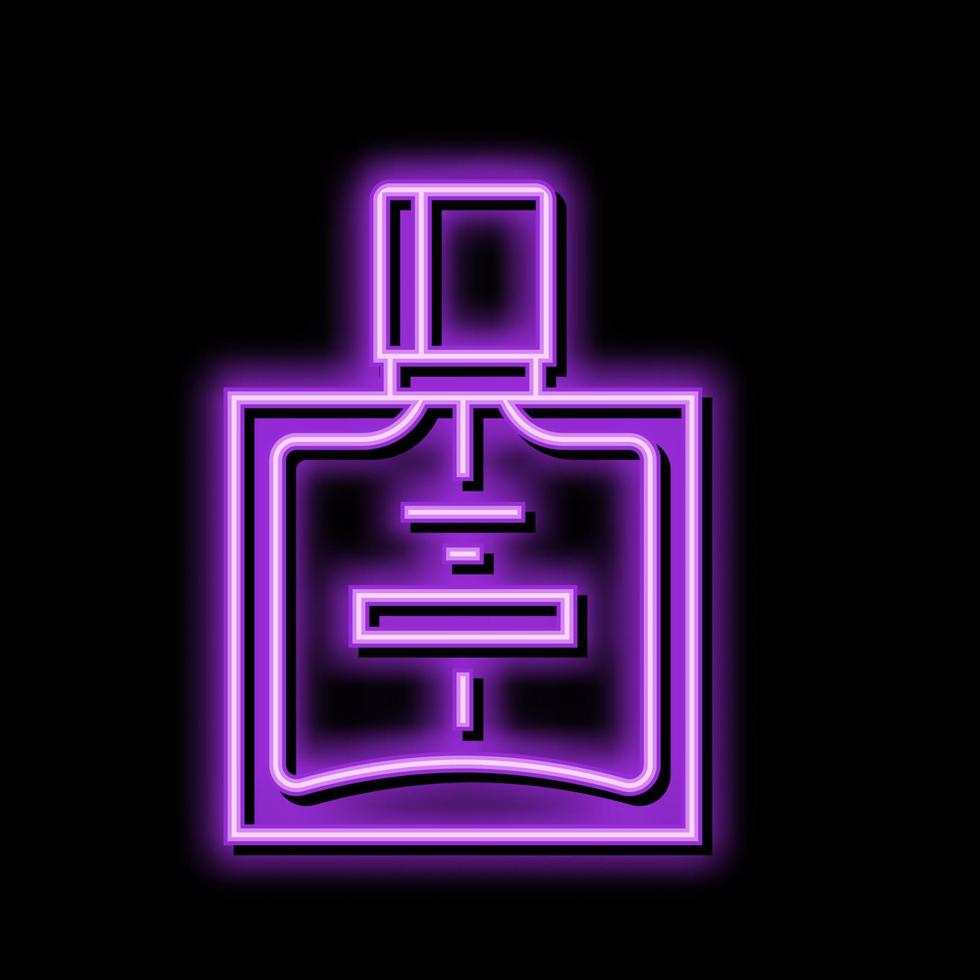 Männer Parfüm Glas Neon- glühen Symbol Illustration vektor