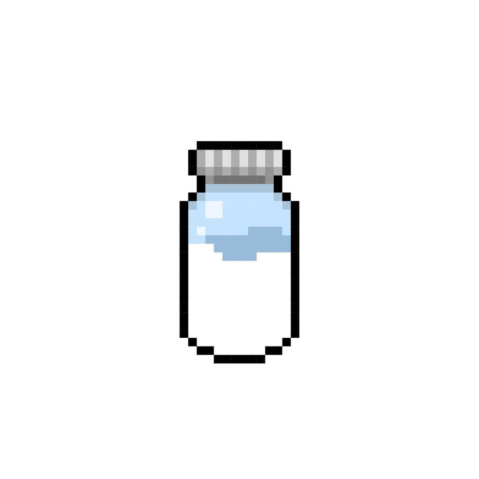 Milch Flasche im Pixel Kunst Stil vektor