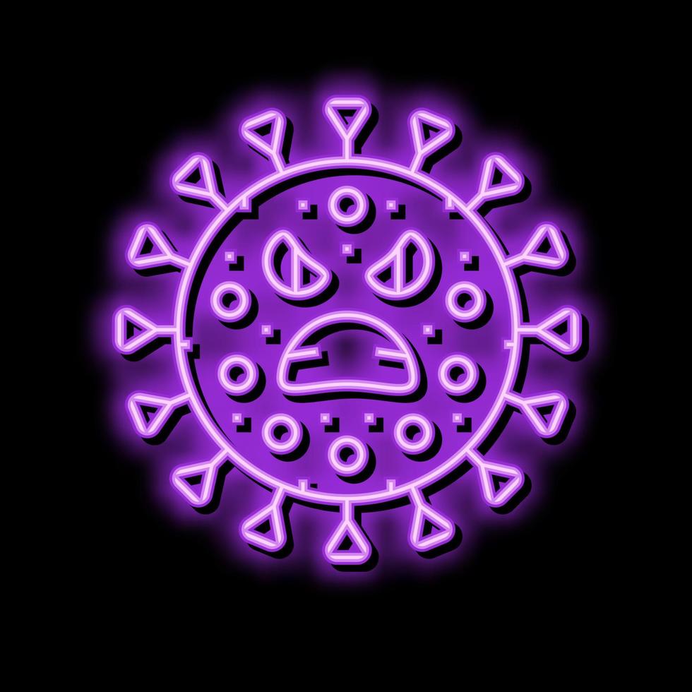 Lactobacillus Bakterien Virus Neon- glühen Symbol Illustration vektor