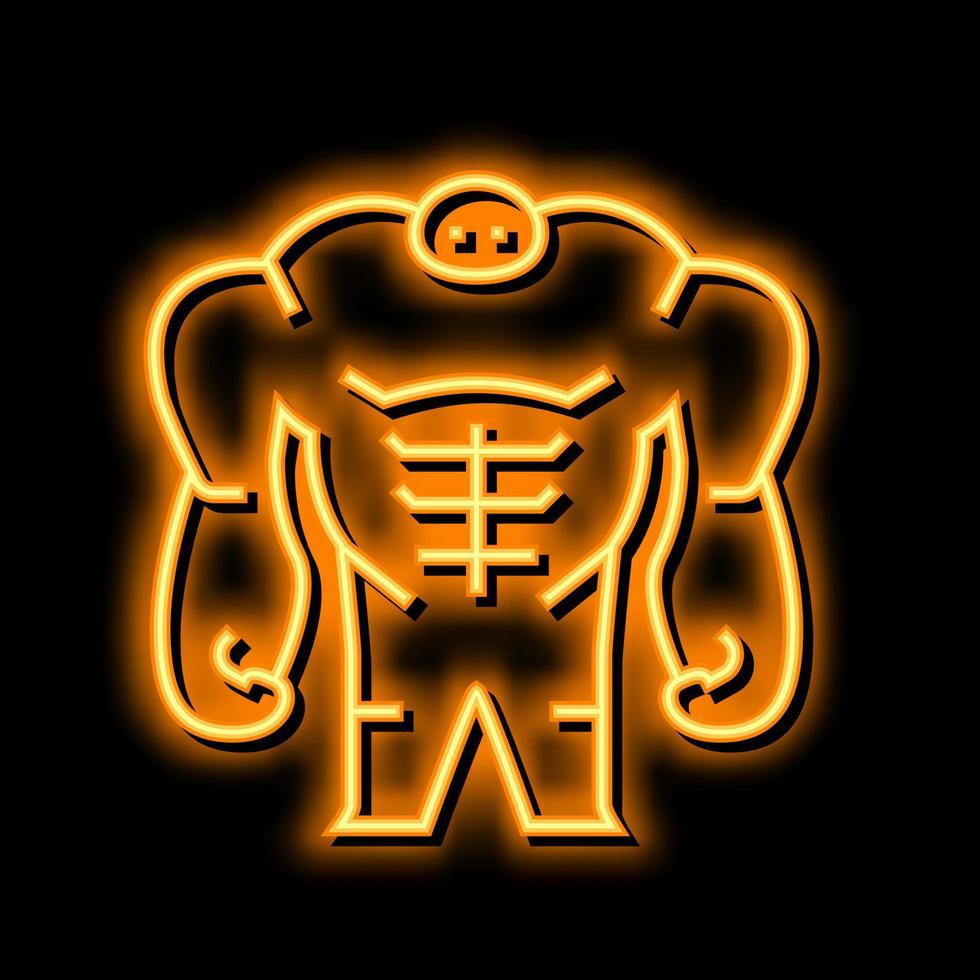 enorm Monster- Neon- glühen Symbol Illustration vektor