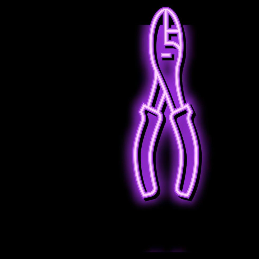 Gas Zange Neon- glühen Symbol Illustration vektor