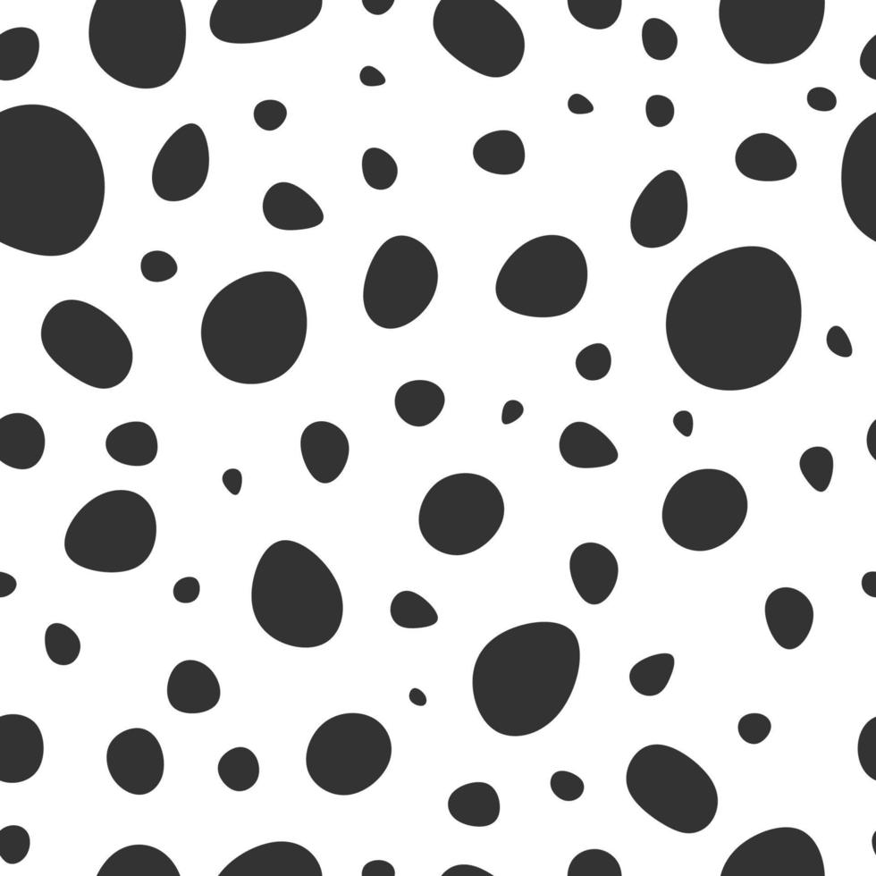 Polka Punkte nahtlos Muster im schwarz Weiß Stil auf Weiß Hintergrund. vektor