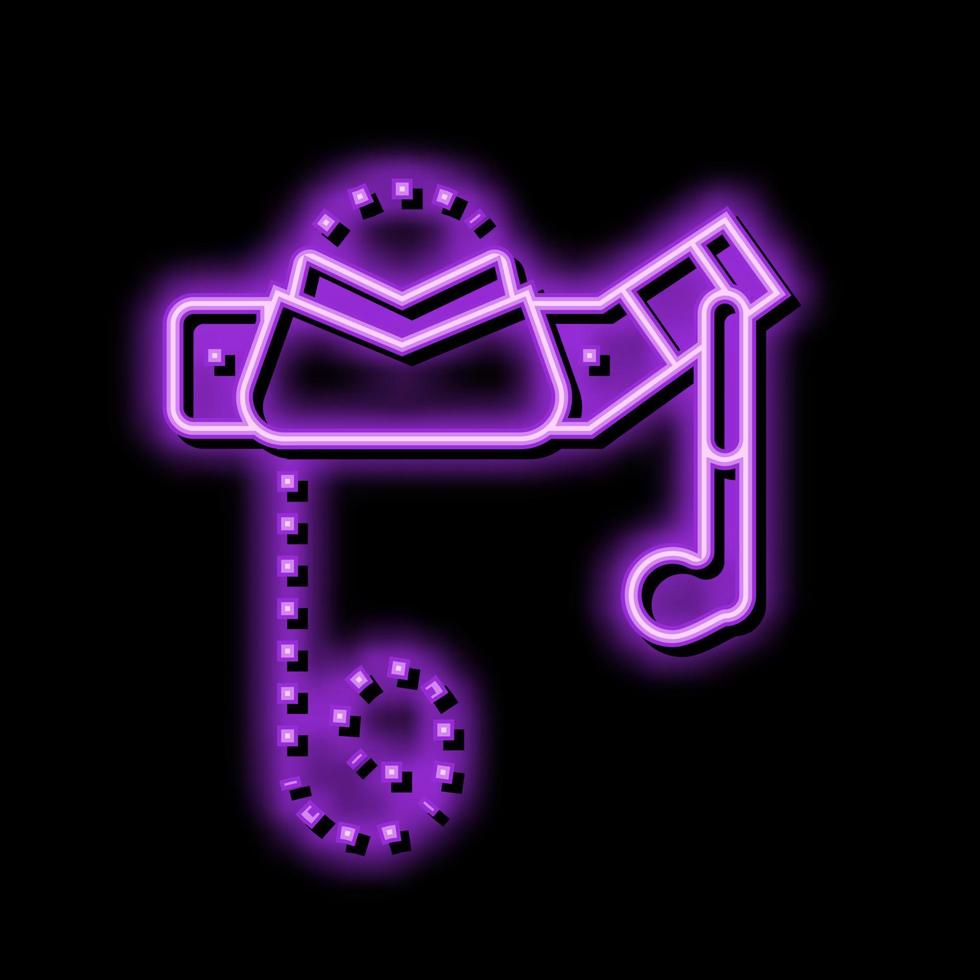 Kette Laster Neon- glühen Symbol Illustration vektor