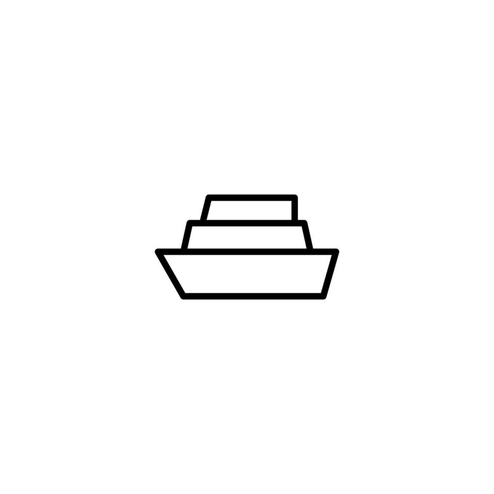 Boot Symbol mit Gliederung Stil vektor