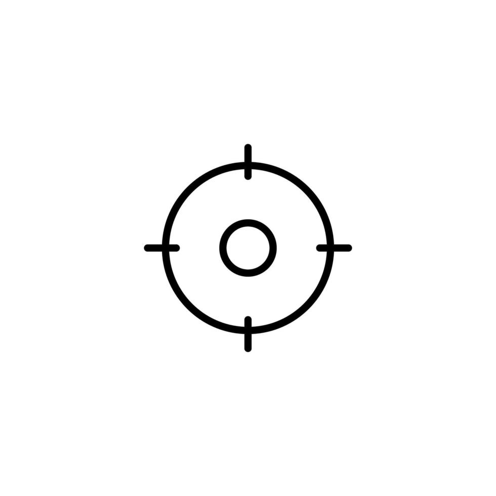 Ziel Symbol mit Gliederung Stil vektor