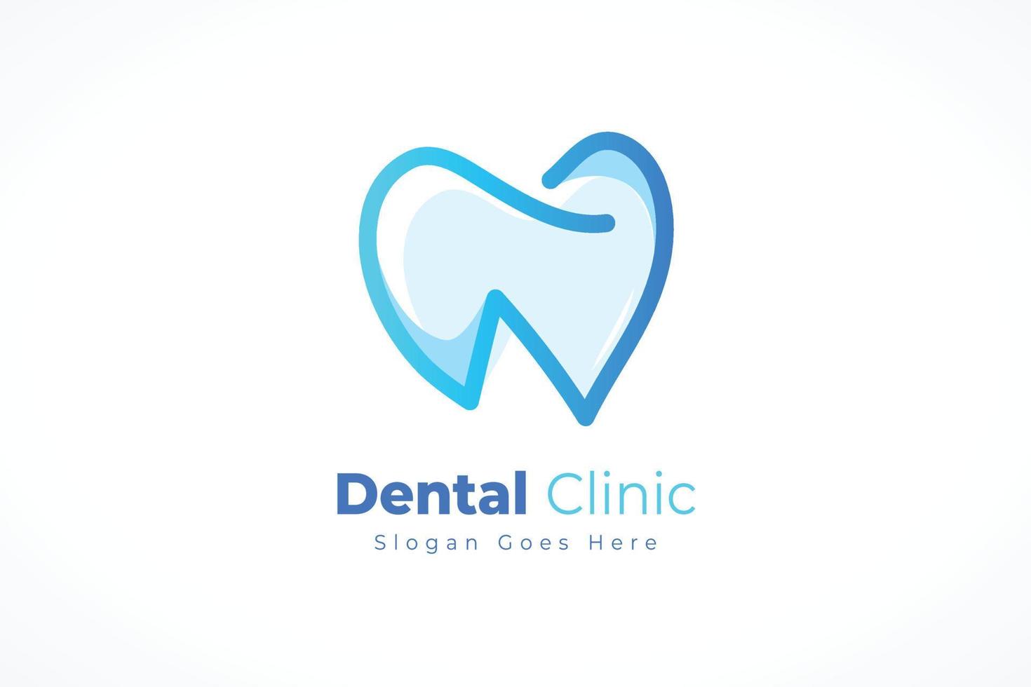 abstrakt Dental Logo zum Dental Klinik vektor