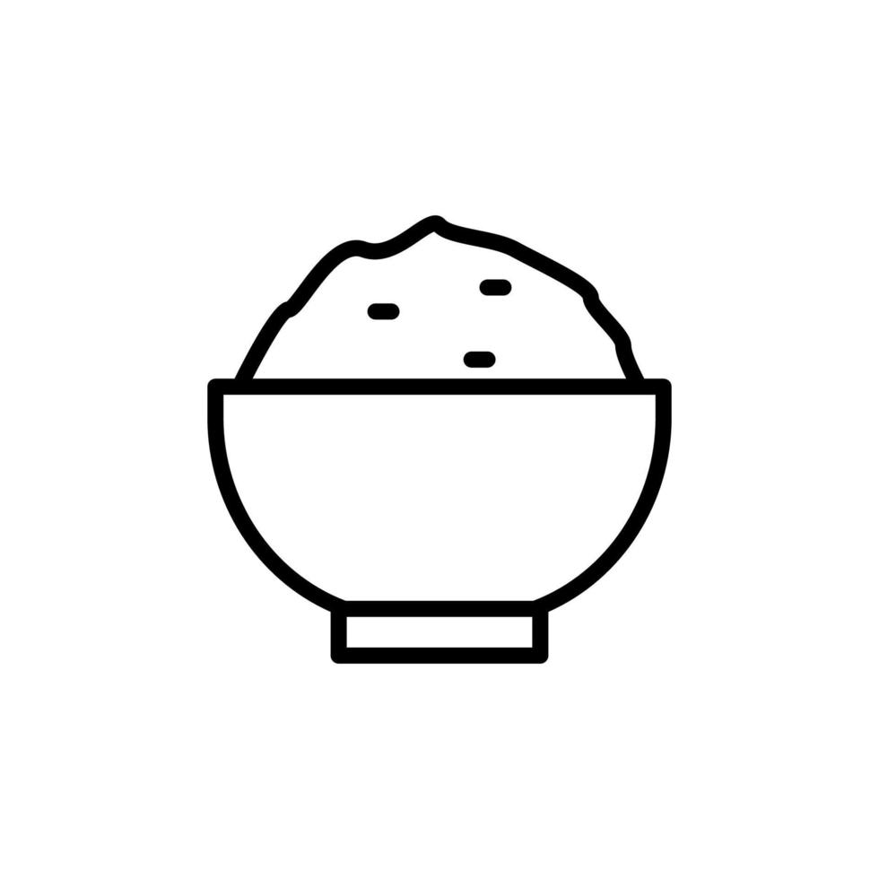 ris ikon med översikt stil vektor