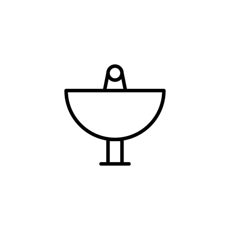 Glockensymbol mit Umrissstil vektor