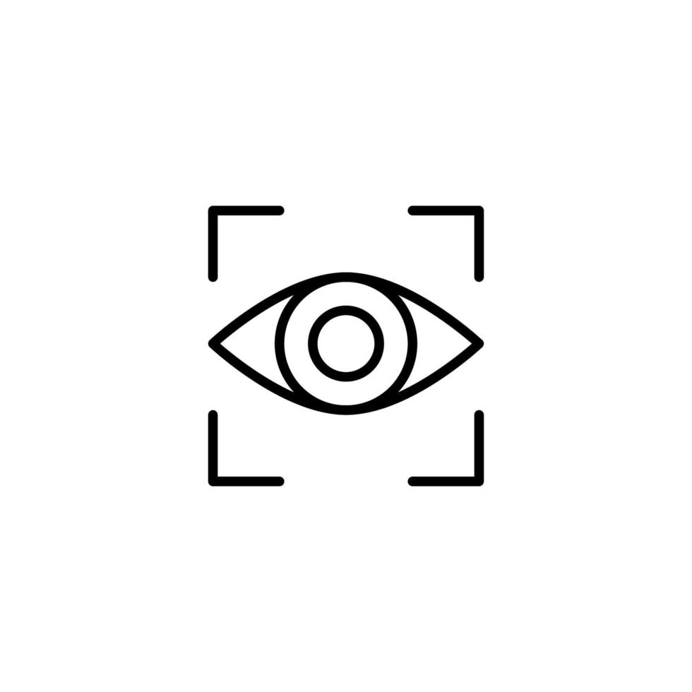 Augen Symbol mit Gliederung Stil vektor