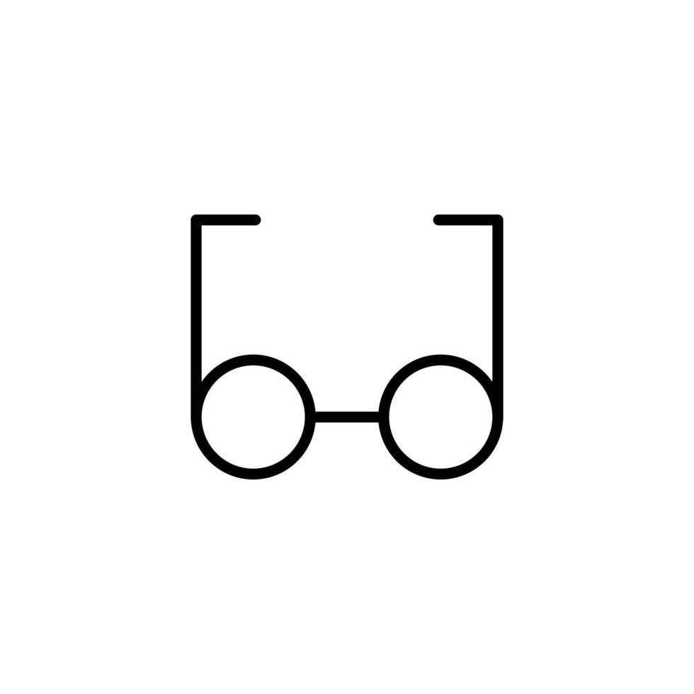 Brille Symbol mit Gliederung Stil vektor