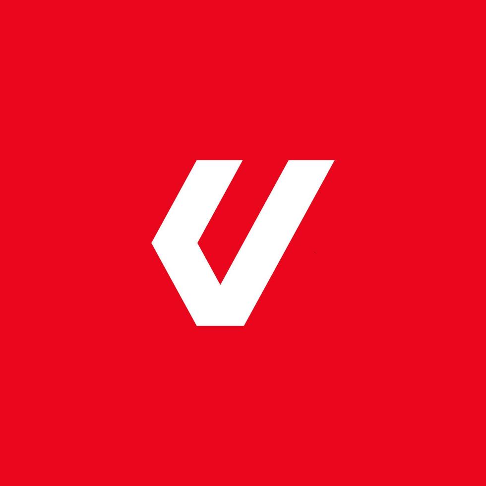 Drucku Brief Logo Design auf rot Hintergrund vektor
