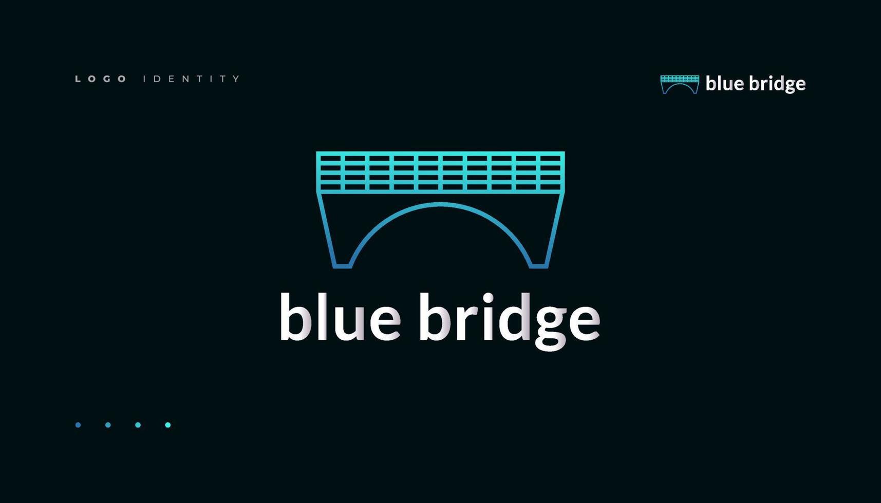 modern Brücke Logo können Sein benutzt wie Ihre Unternehmen Symbol oder Marke vektor