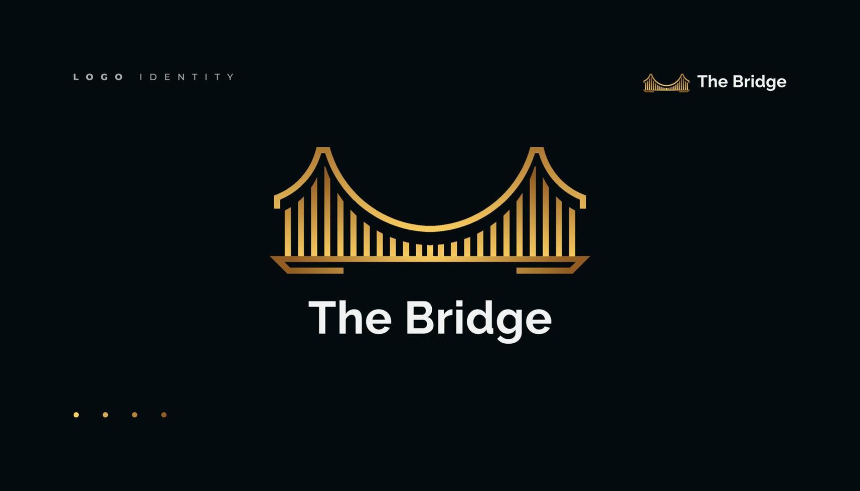 gyllene båge flod bro arkitektur vektor