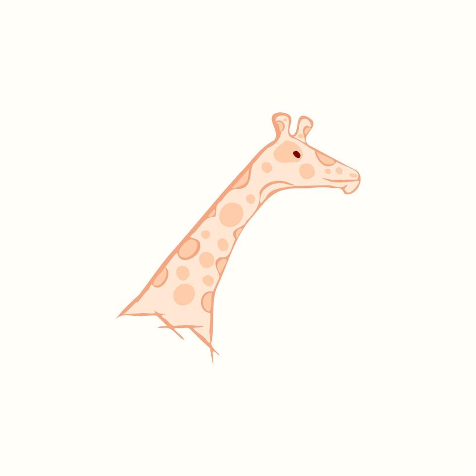 giraff tecknad serie huvud vektor illustration