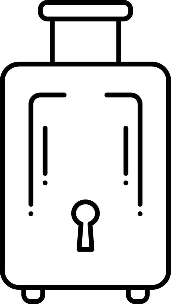 Liniensymbol für Gepäckgepäck vektor