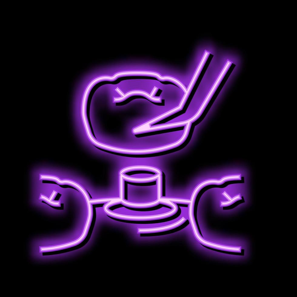 Chirurgie Dental Neon- glühen Symbol Illustration vektor