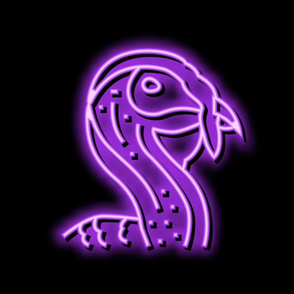 Truthahn Tier Zoo Neon- glühen Symbol Illustration vektor