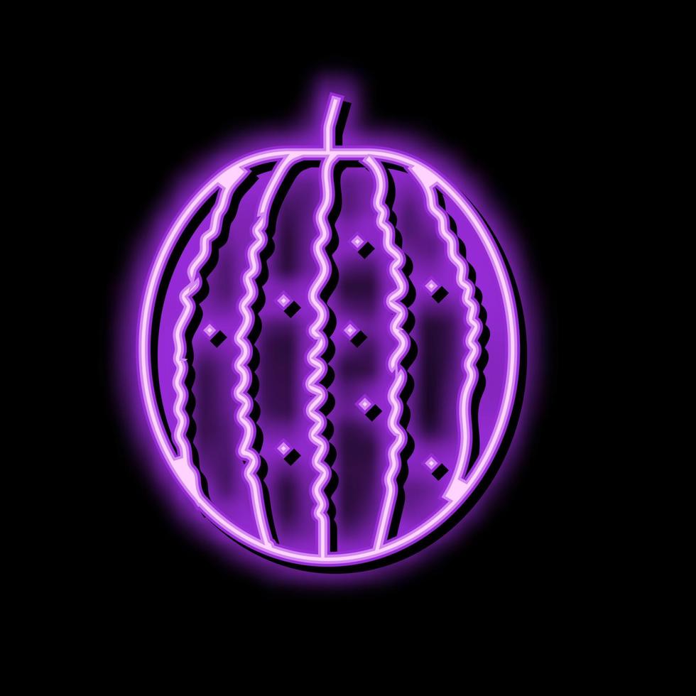 reif Wassermelone Neon- glühen Symbol Illustration vektor