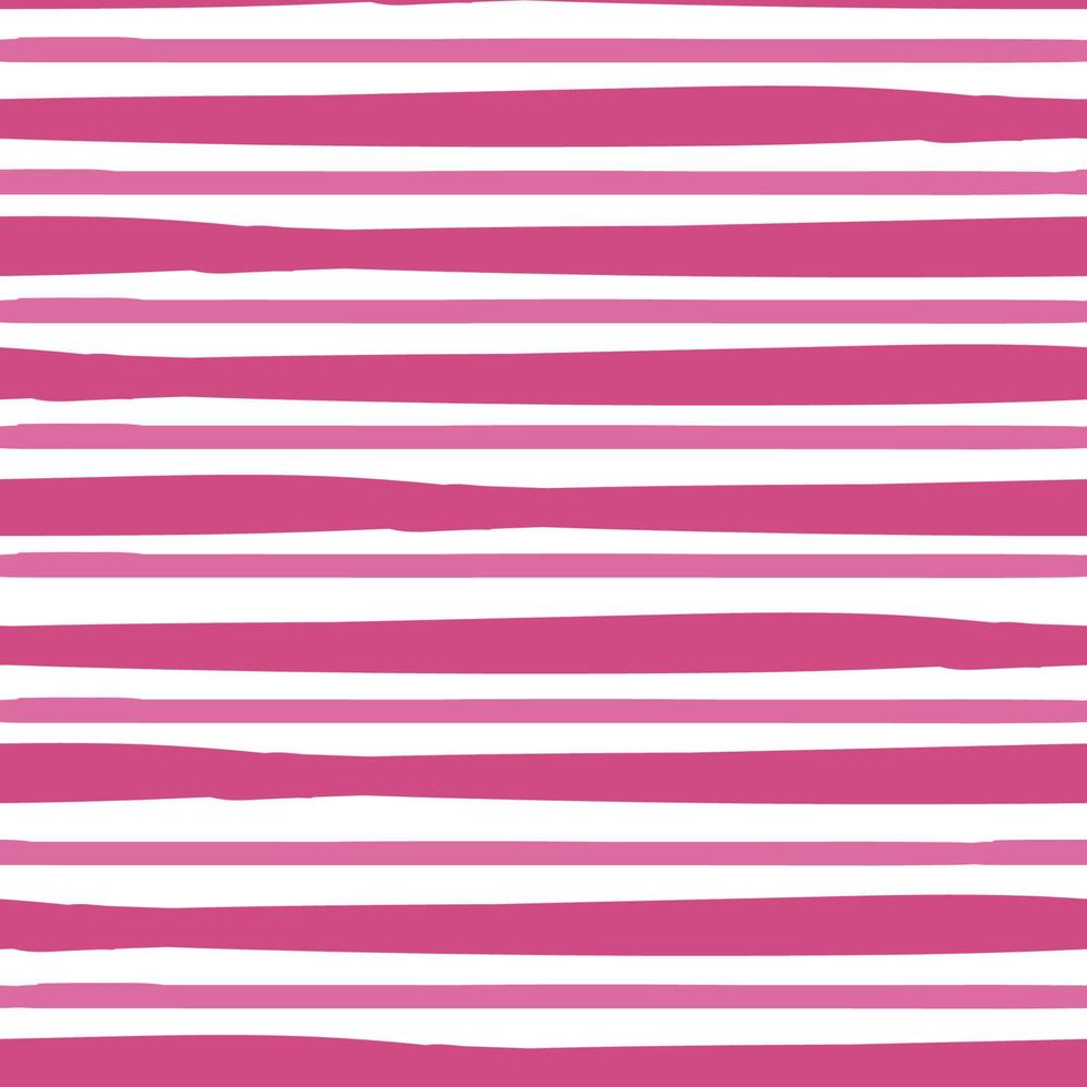 Hand gezeichnet gestreift Muster, Rosa mädchenhaft Streifen nahtlos Hintergrund, zum Verpackung, Hintergrund, und Textil. Farbe Tinte Bürste Schläge. Vektor Grunge Streifen, süß Baby Pinsel Linie Hintergrund